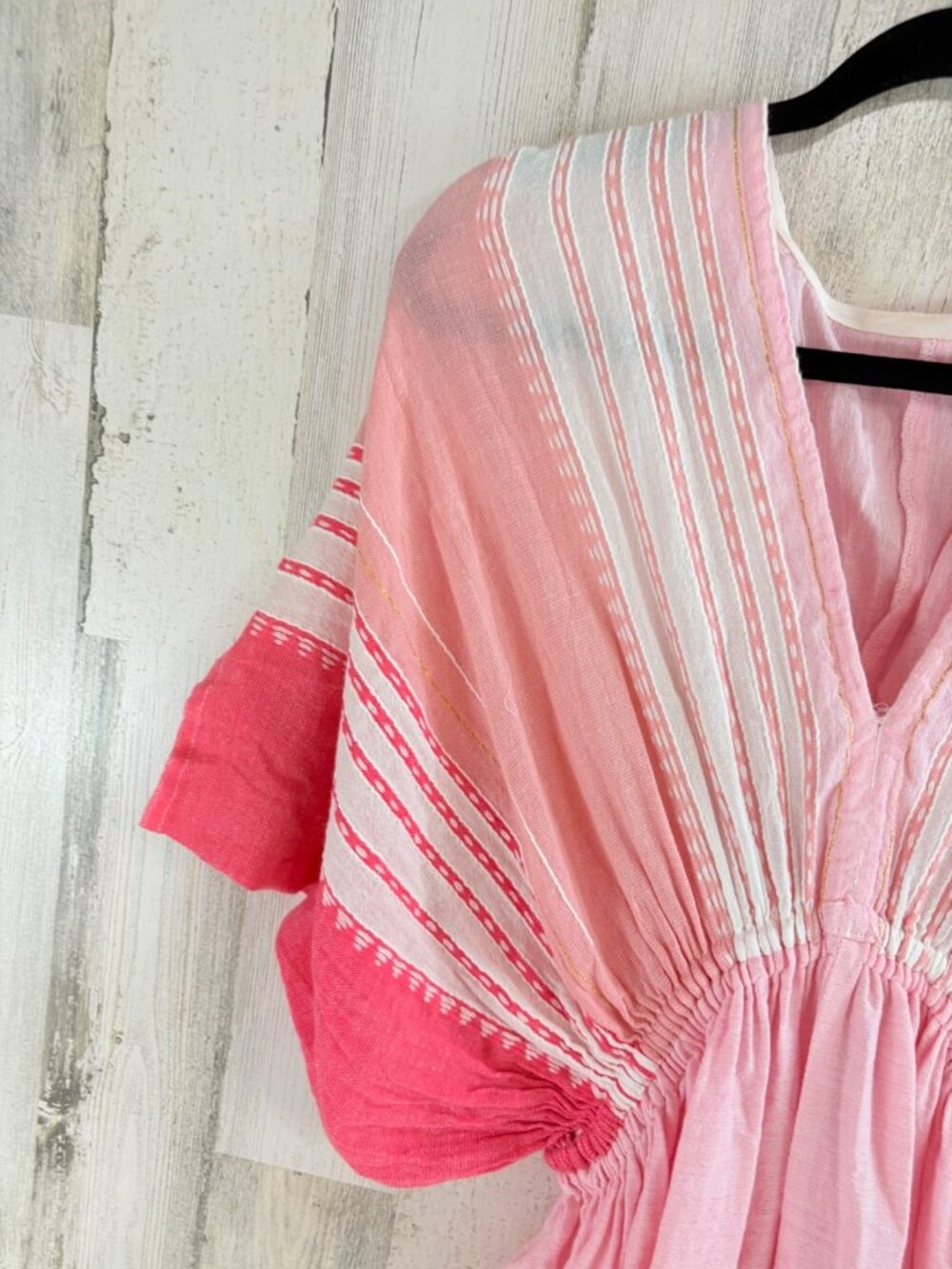 Lemlem Leila Plunge Dress Caftan Size S Pink - Picture 3 of 16